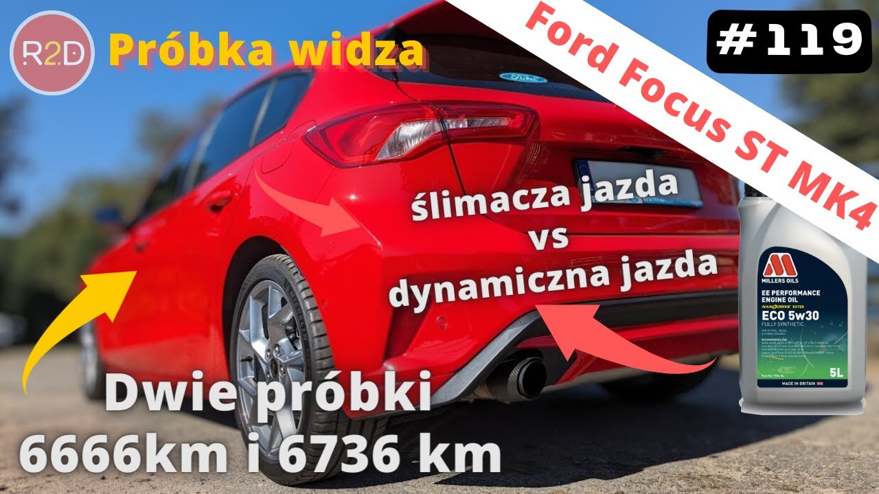 Wpływ stylu jazdy na degradację oleju silnikowego, czy, jaki? Ford Focus, Millers 5W30 #119