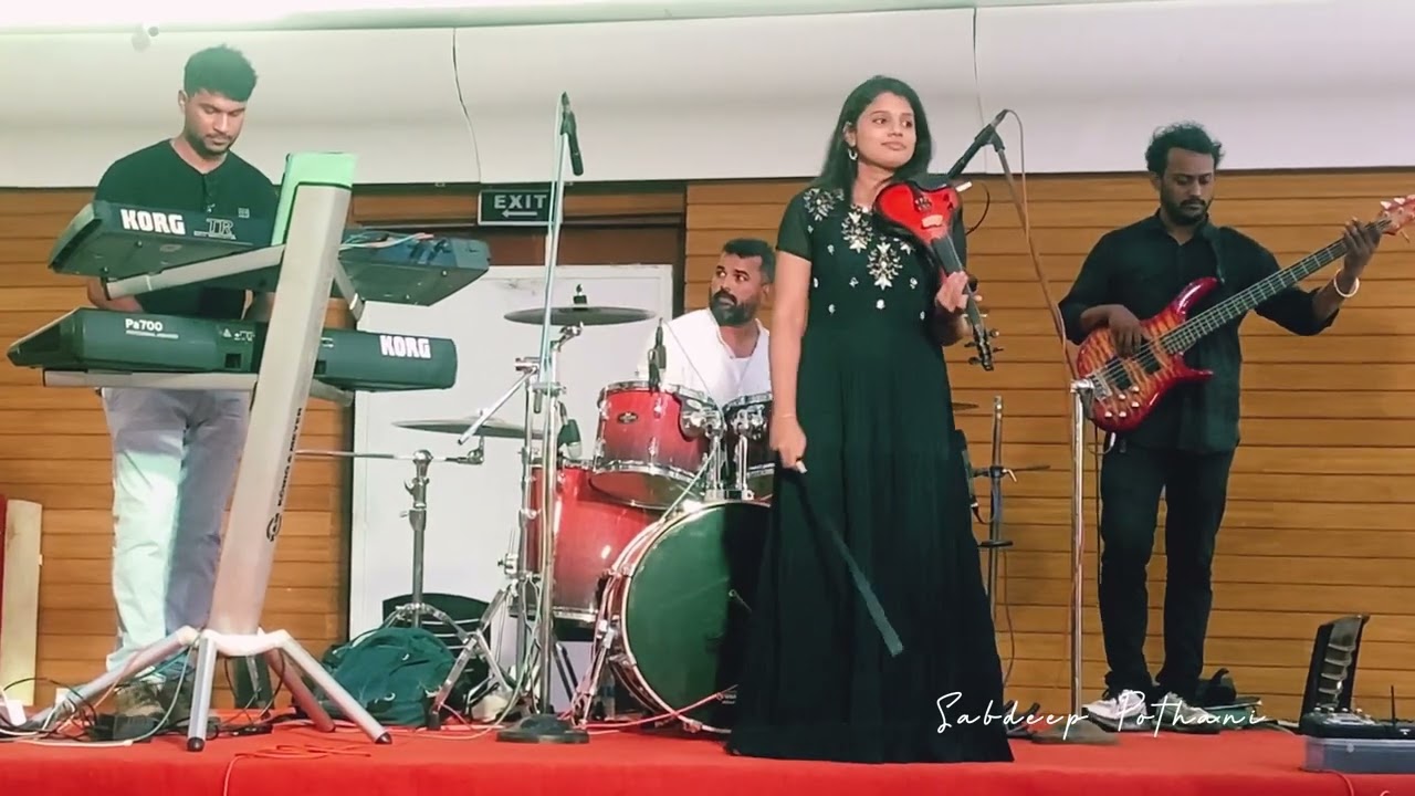 കണ്ണാടി കൂടും കൂട്ടി | kannadi koodum kootti | aparna babu | violin performance | percussionists