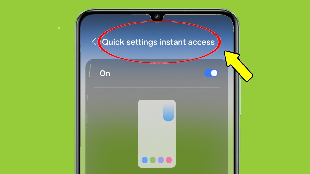 What is Quick Setting instant access in Samsung Galaxy Phone