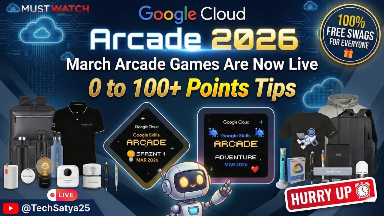 Google Cloud Arcade 2026 🔥 How to Earn 100+ Points | March Games Live | Free Swag Explained 🎁