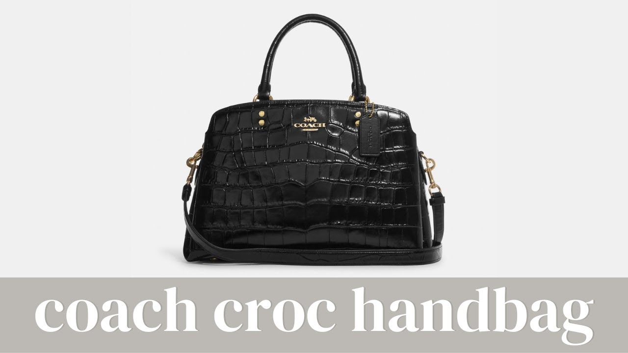 COACH Lillie Carryall in Black Crocodile | COACH Outlet Unboxing, First Impressions, & What Fit's