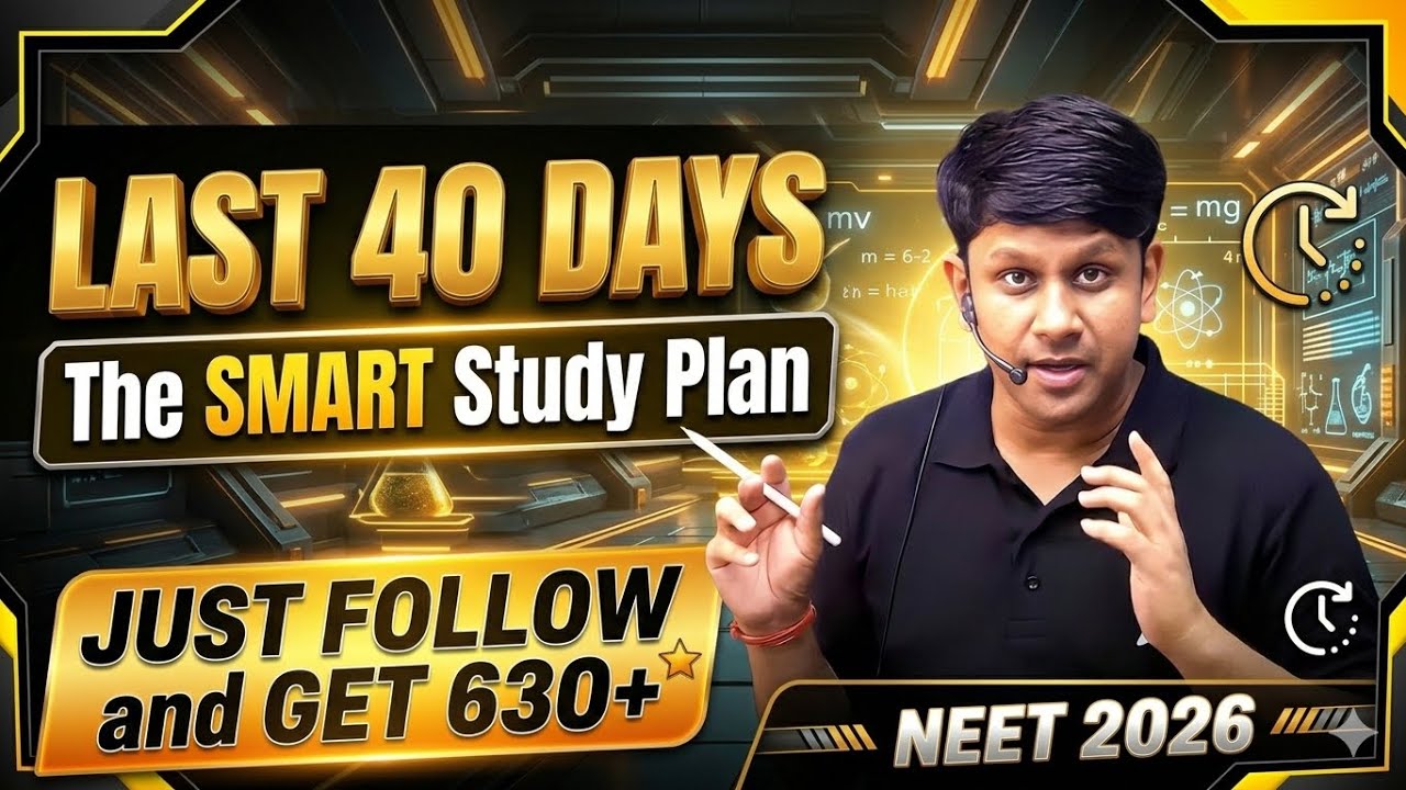 40 Days left for Neet 2026 | Complete comeback plan| Gaurav Gupta | GGSIR 50 Most expected topics