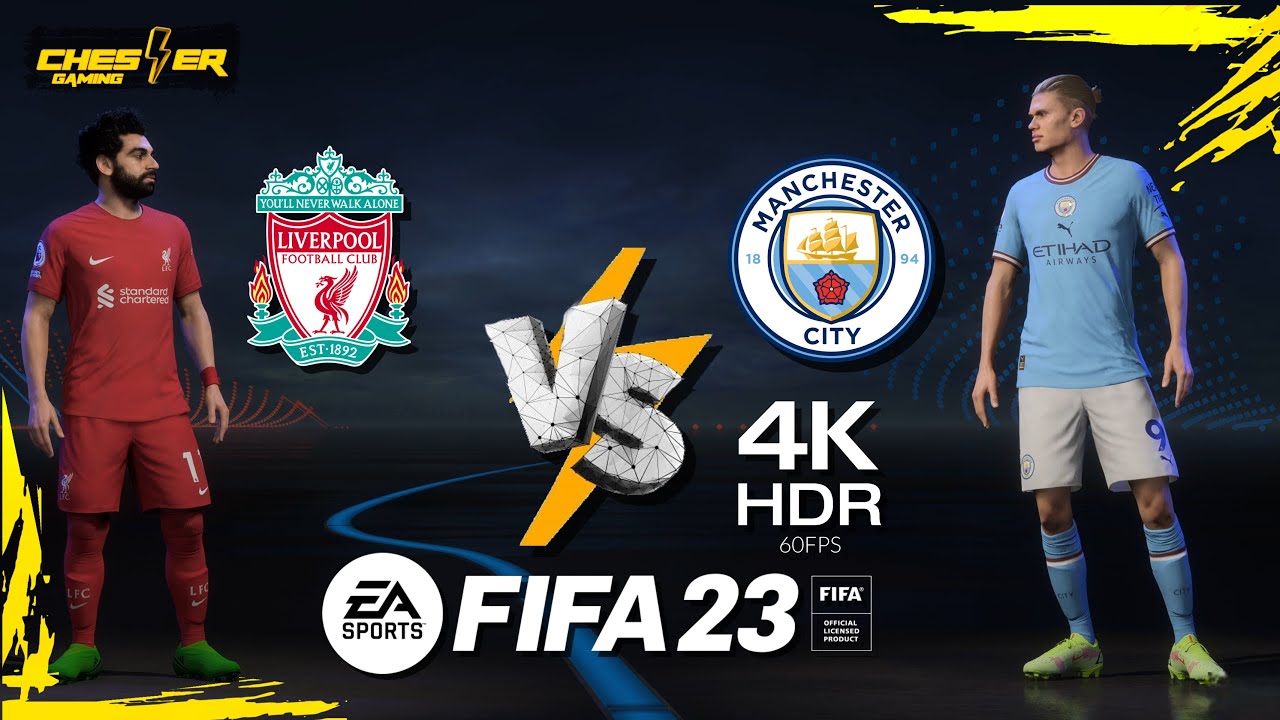 فيفا 23 - ليفربول و مان سيتي  النسخة المحسنة تعليق فارس عوض - FIFA 23 ARABIC COMMENTARY