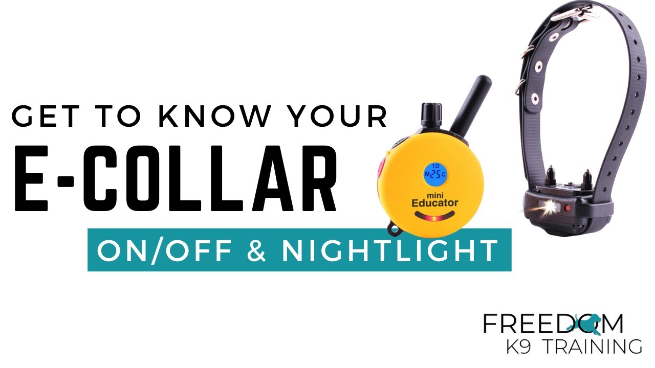 Turn Mini Educator On/ Off & Nightlight Feature - E-Collar Manual How To | Freedom K9 Training