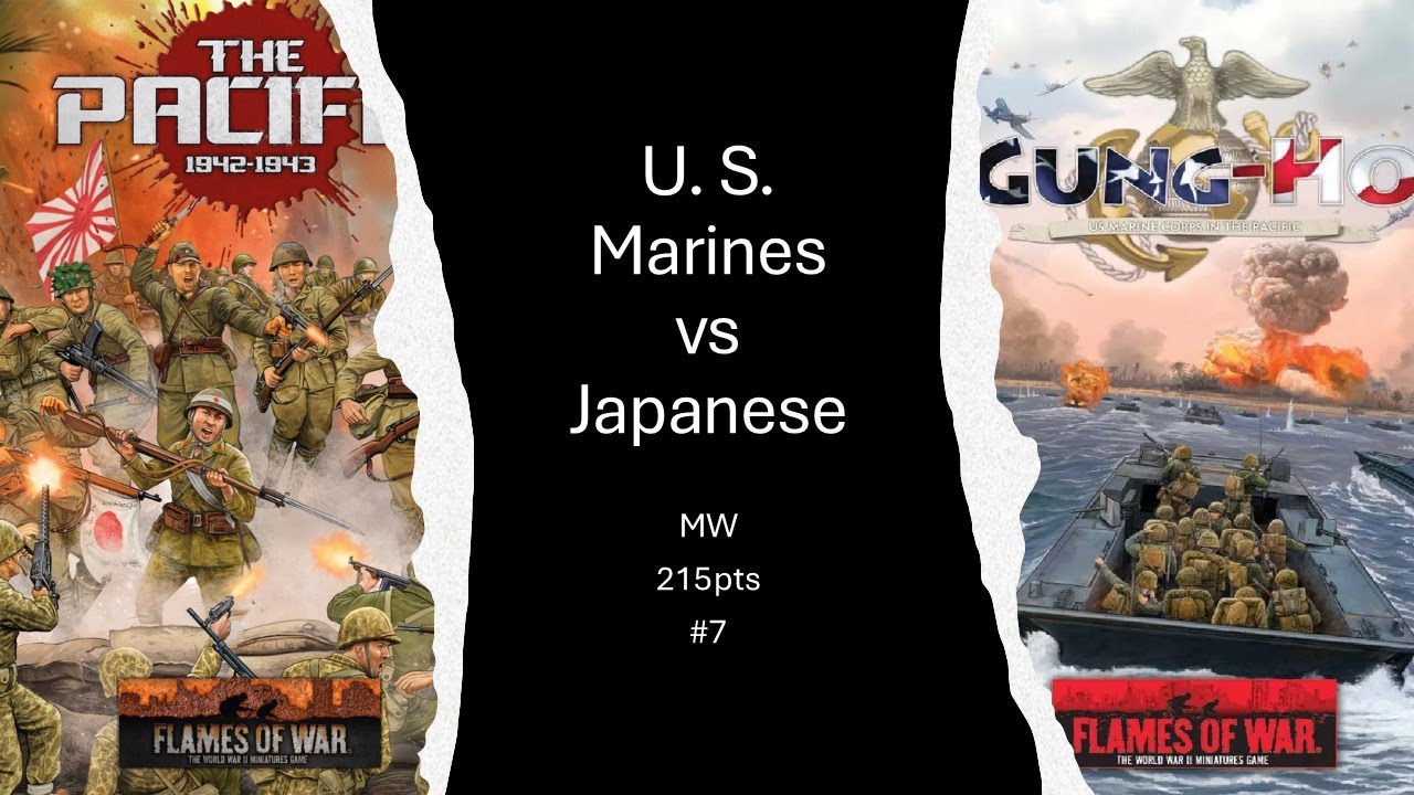 Japanese vs U.S. Marines Flames of War Battle Report.