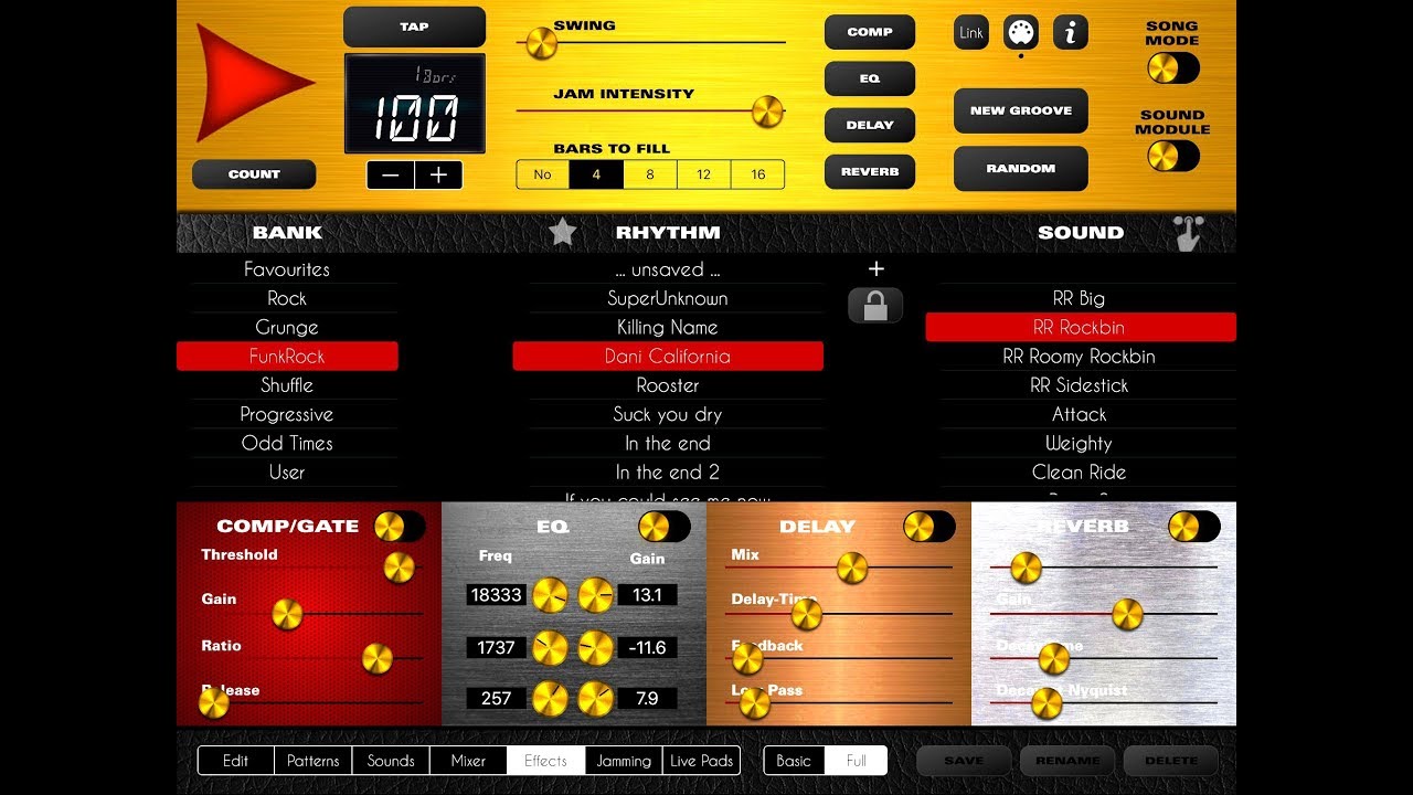 ROCK DRUM MACHINE 5 - Update Demo & Tutorial for the iPad