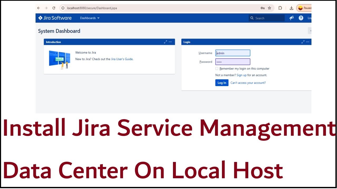 Как установить Jira Service Management Data Center на локальном хосте Windows