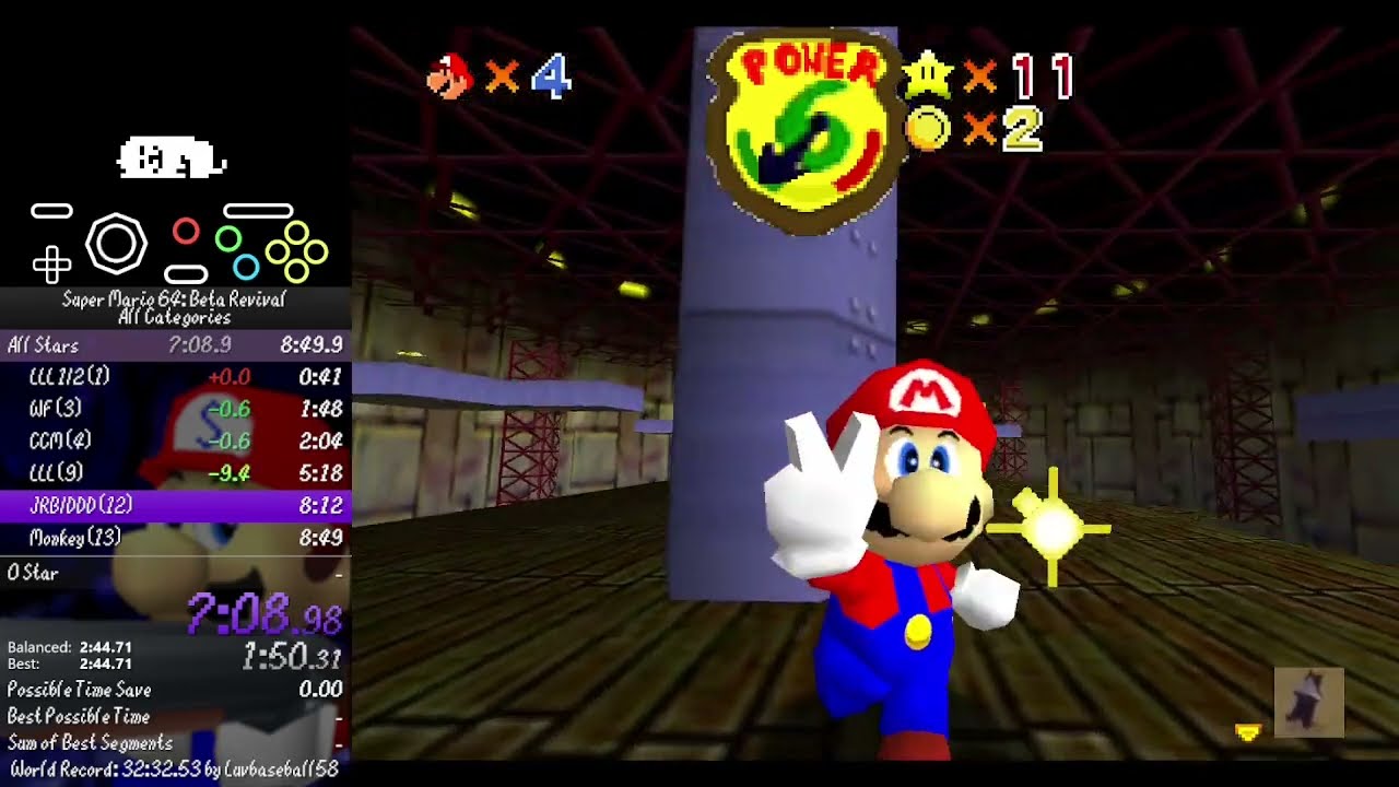 [SPEEDRUN] (FORMER WORLD RECORD) Super Mario 64: Beta Revival All Stars 