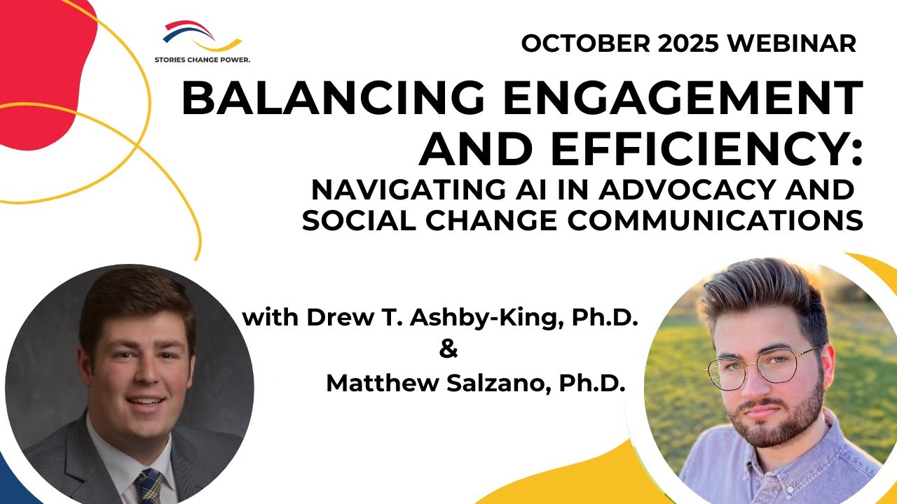 Balancing Engagement and Efficiency: Navigating AI in Advocacy and Social Change Communications