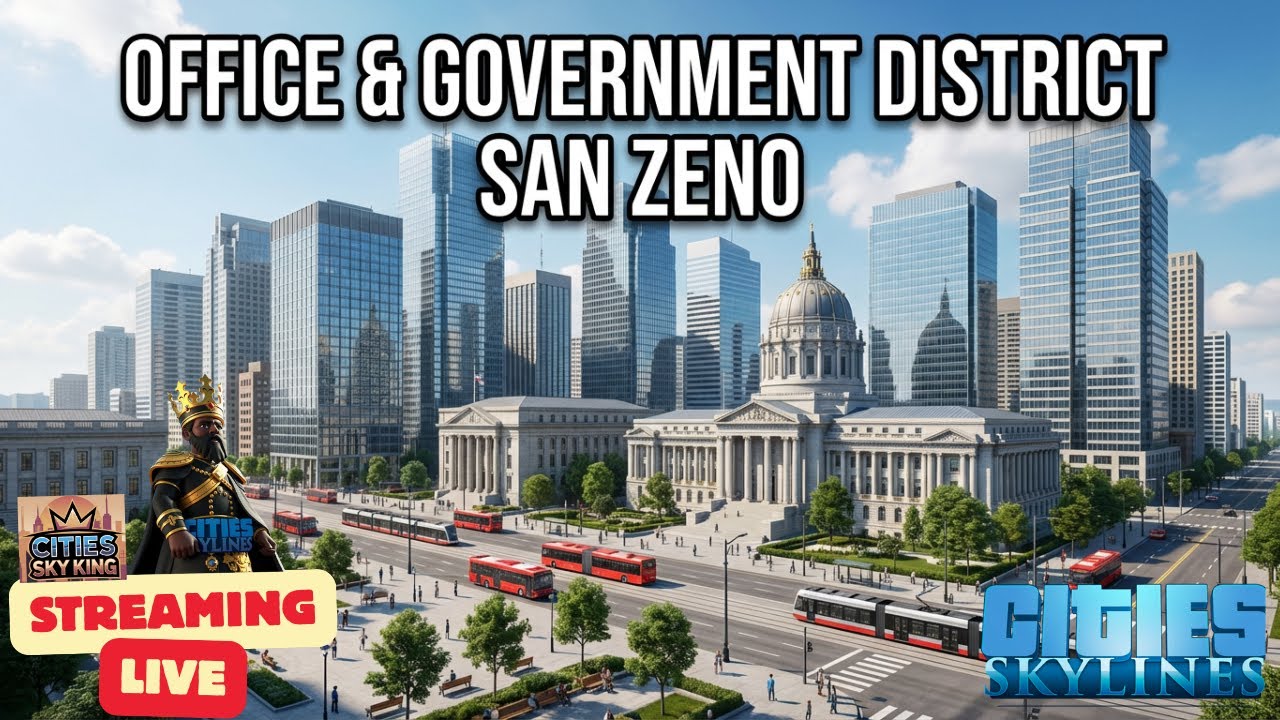 Building San Zeno’s Office & Government District 🏛️ | Cities: Skylines City Planning