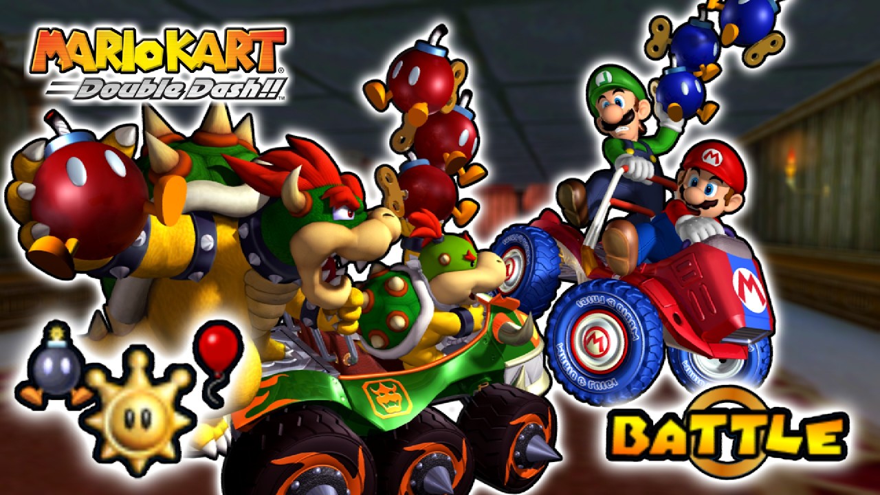 Mario Kart Double Dash!! - Battle (2 Players | All 3 Modes | All 6 Stages)
