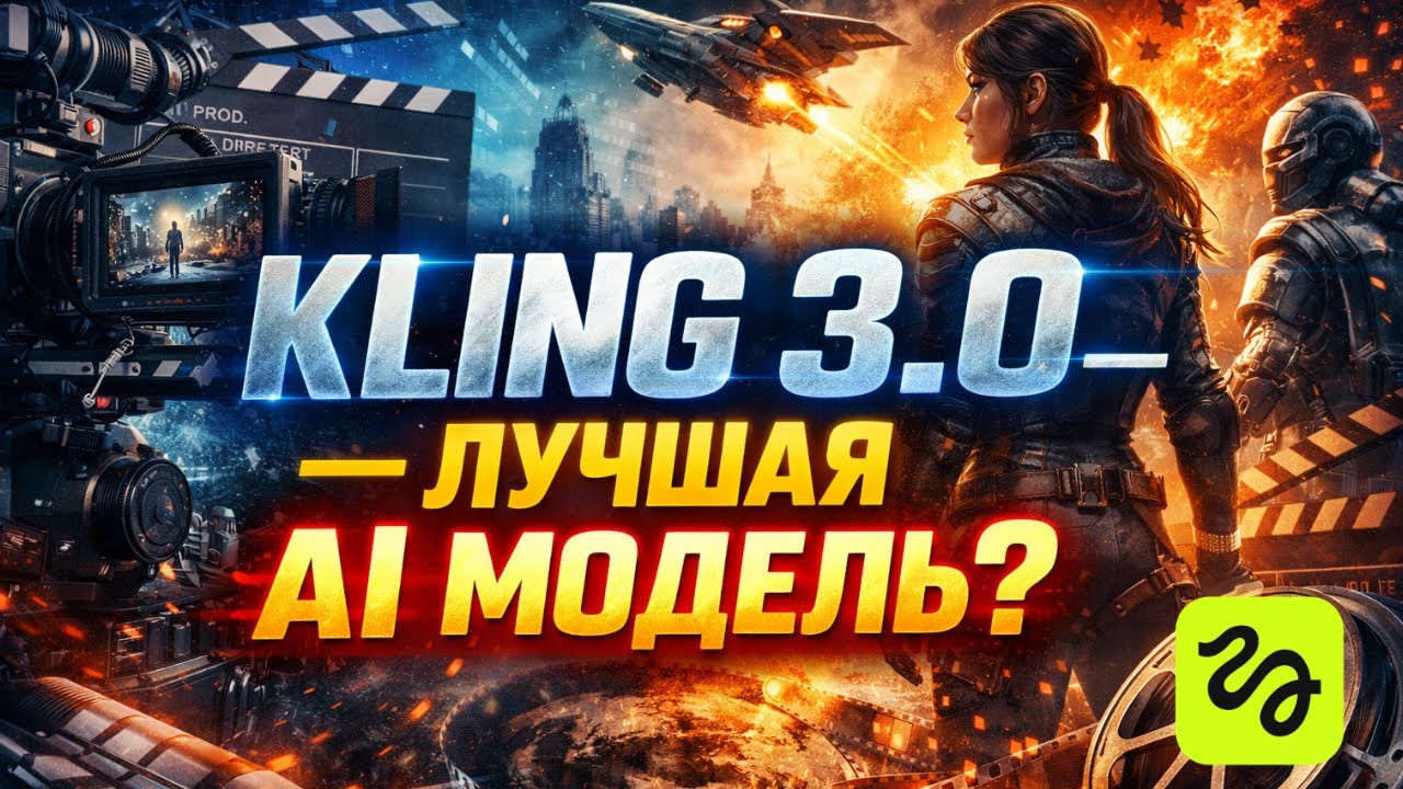 Kling 3.0 вышел — лучший апдейт AI-видео за последние годы ( 1часть )