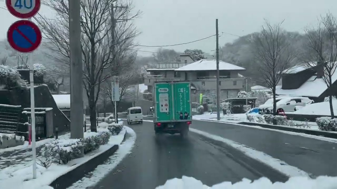 Peaceful Winter Drive in Japan ❄️ | Relaxing Snow Road Ambience 🇯🇵