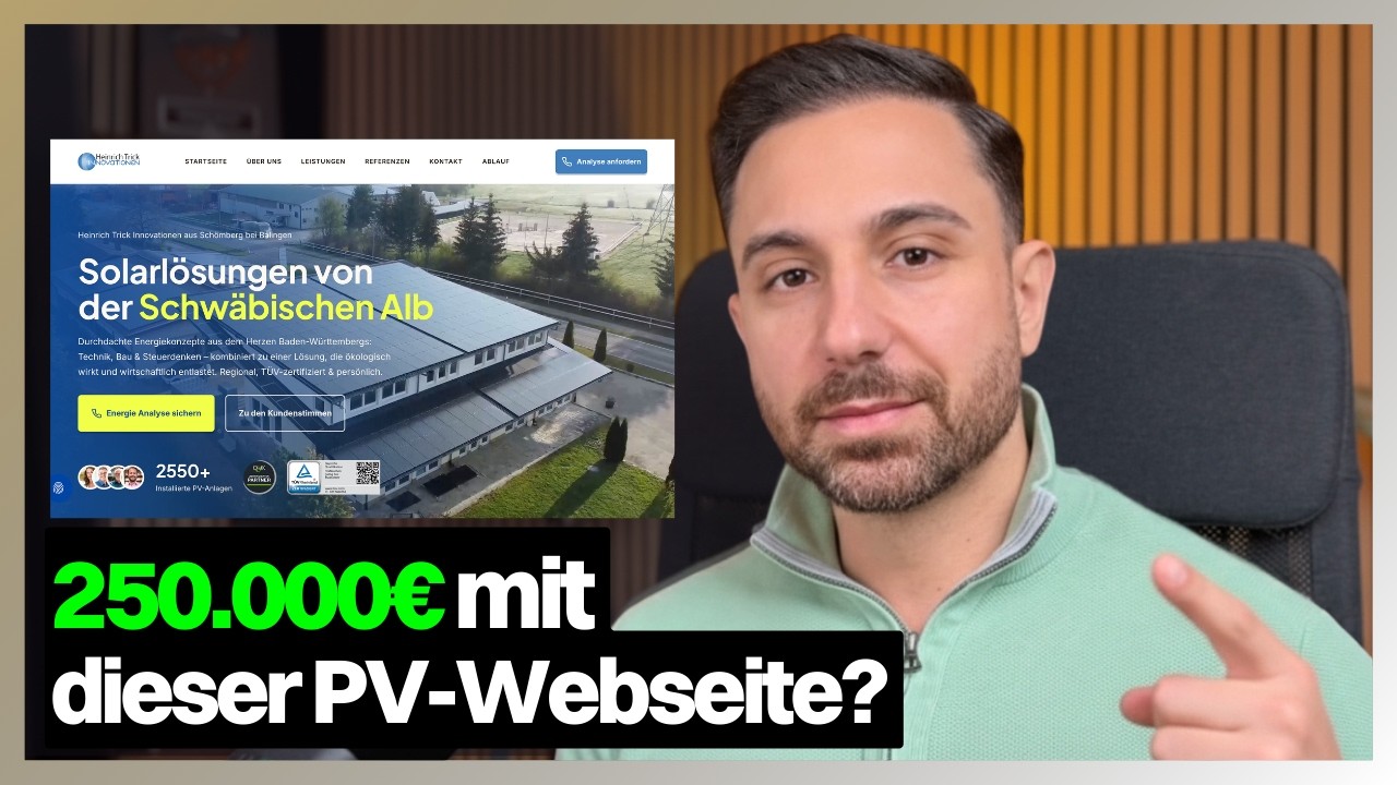 Photovoltaik-Betrieb: 250.000 € mehr Umsatz durch DIESE Webseite