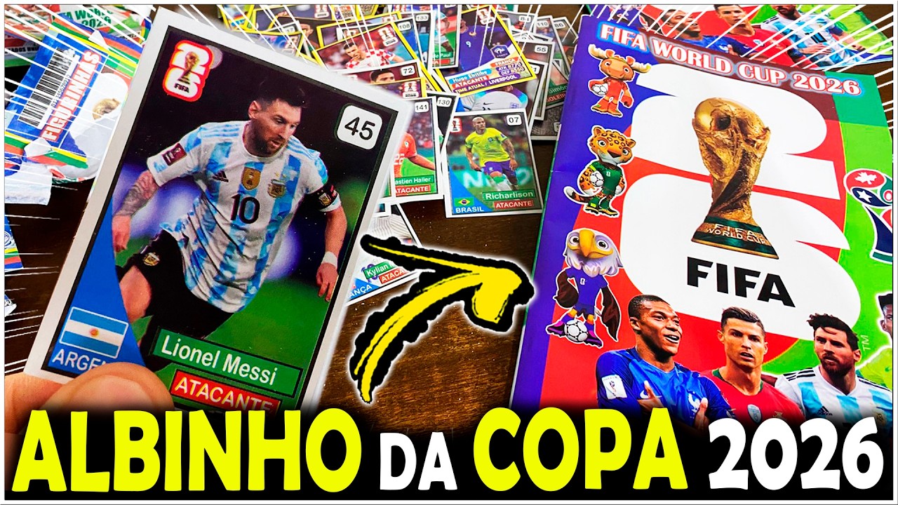 CHEGOU o &Aacute;LBUM PIRATINHA da COPA do MUNDO 2026 - S&atilde;o Figurinhas e Cards!