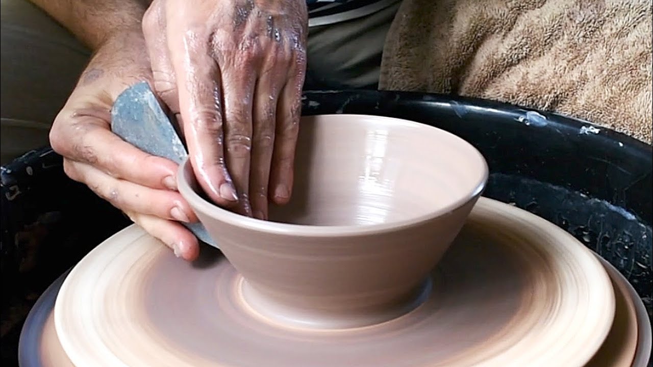 Throwing and Trimming a 1-pound Bowl | ASMR pottery