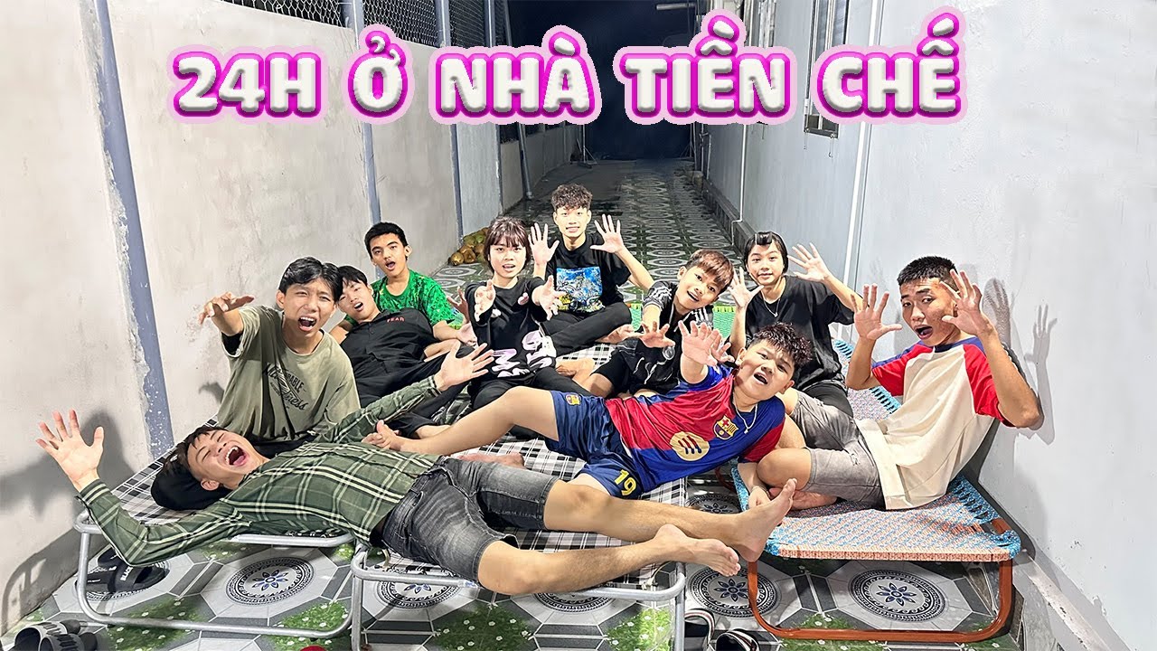 Thử Thách 24H Ở Nhà Tiền Chế Mới Xây Của Chú Sang 