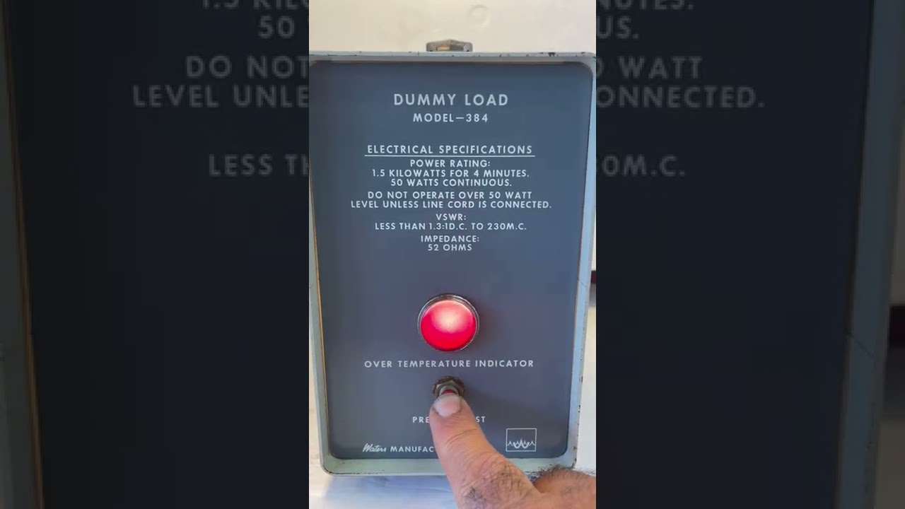 WATERS MODEL 384 1.5 KW DUMMY LOAD