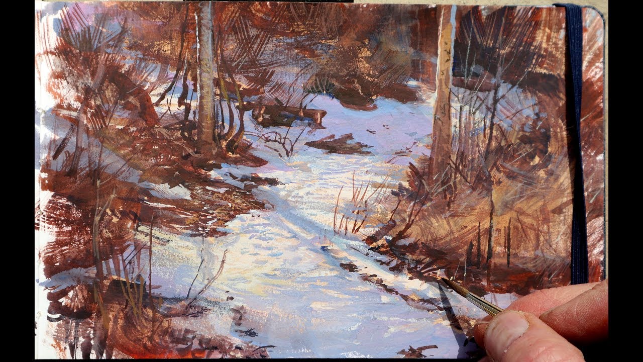 Start a Gouache Painting with Wild Brushstrokes