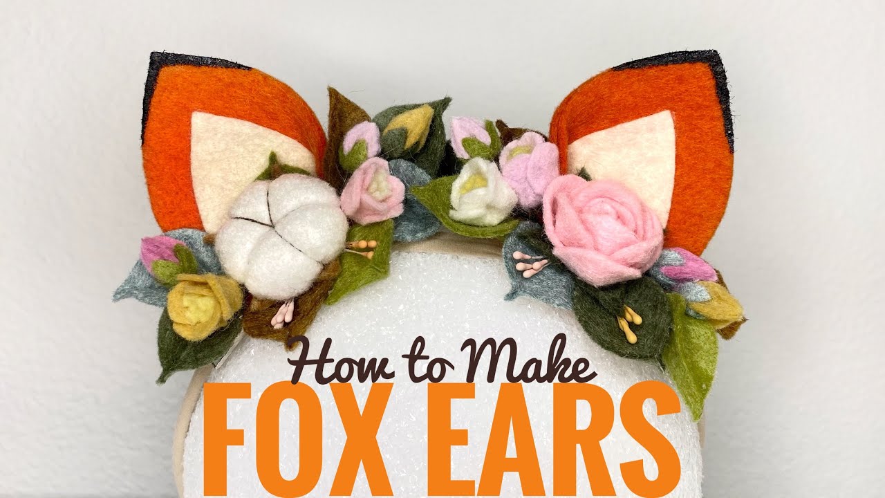 DIY Felt Fox Ears. How to make Fox Ears Hair Clips.