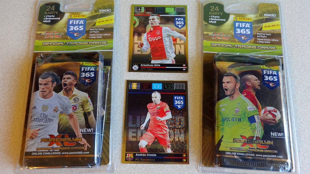 Panini Adrenalyn XL FIFA 365 - 2 Multipack: 8 Booster pack + Limited Edition TCG Cards Part 3 karty