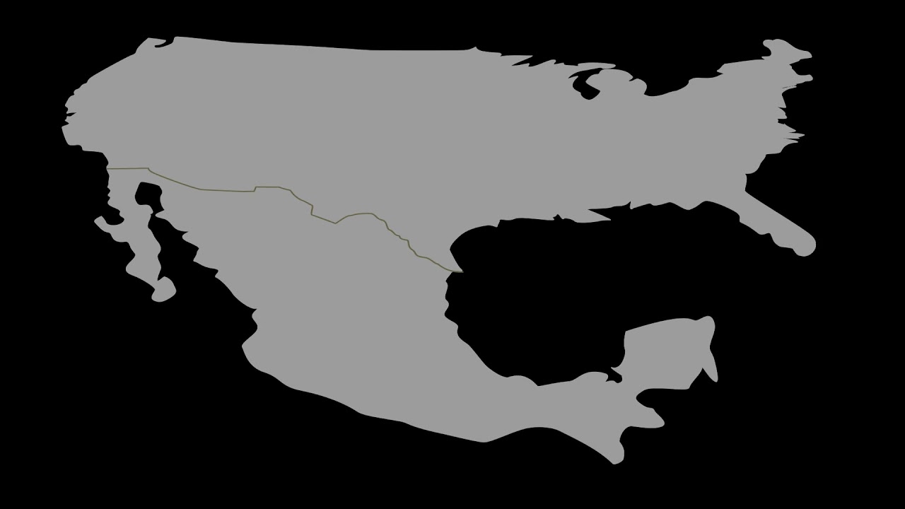 Map United States Mexico North America America USA