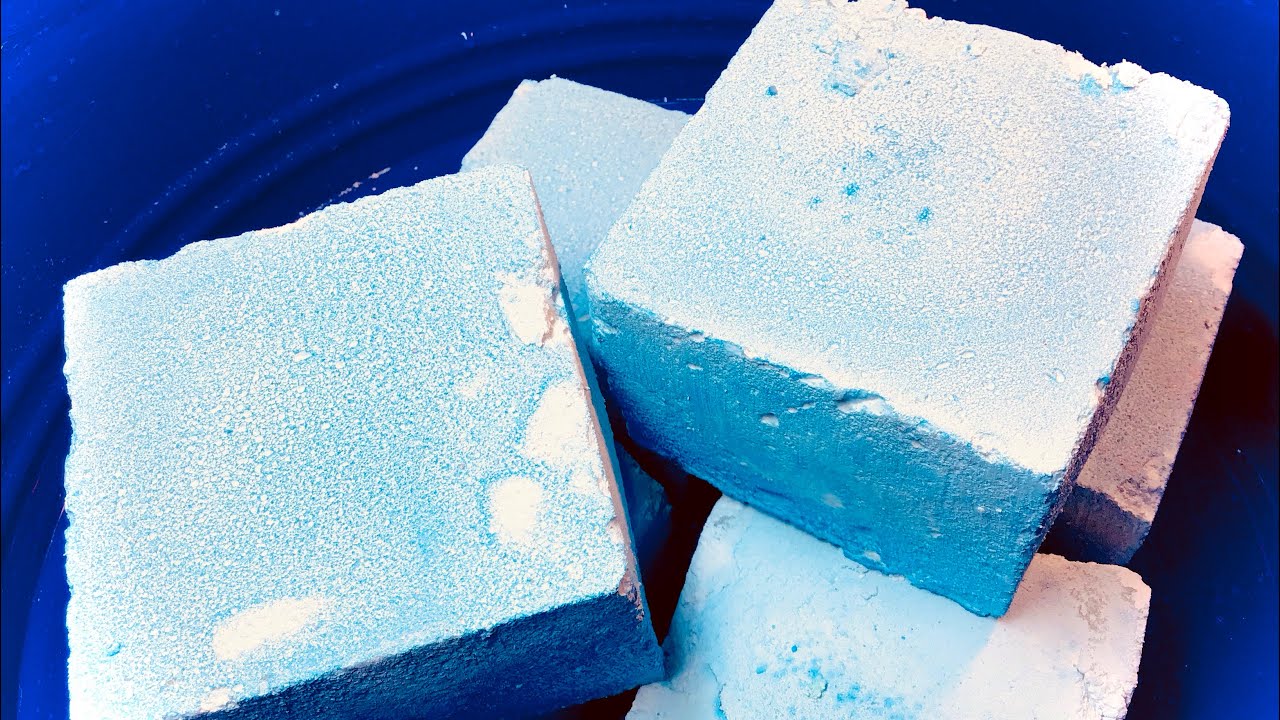 Luscious Baby Blue Chalk Blocks| Very Satisfying| ASMR