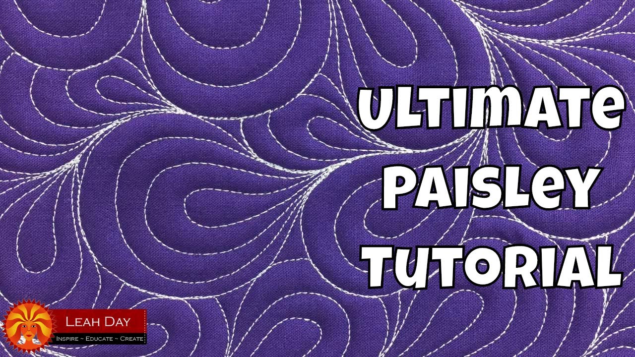 How to Quilt Paisley! Quilting on a Home Machine and Longarm Frame
