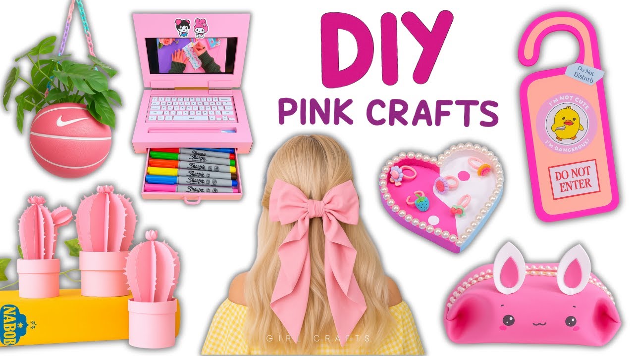 8 DIY PINK CRAFTS - CUTE PINK THINGS IN 5 MINUTES FOR YOU