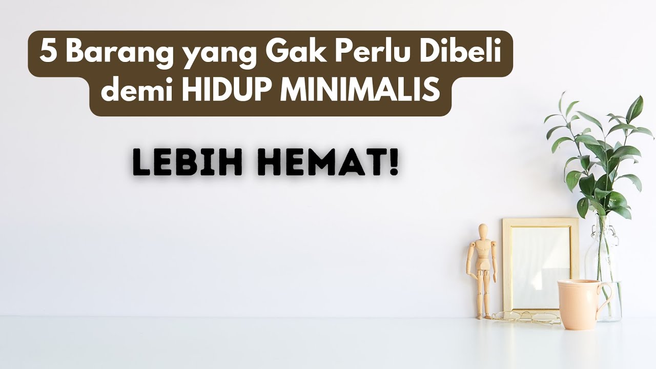 5 Barang yang Gak Perlu Dibeli | Hidup Minimalis