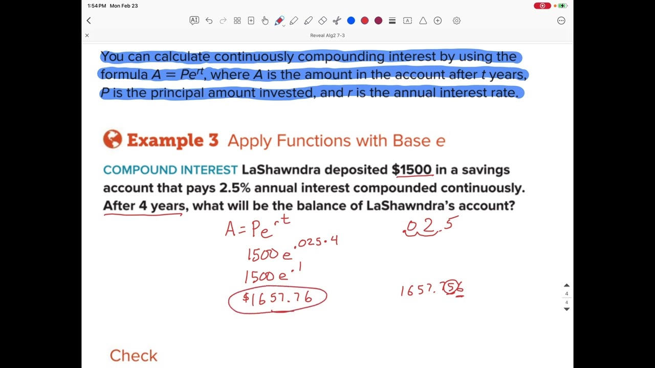 Reveal Algebra 2 Lesson 7-3, Part 3