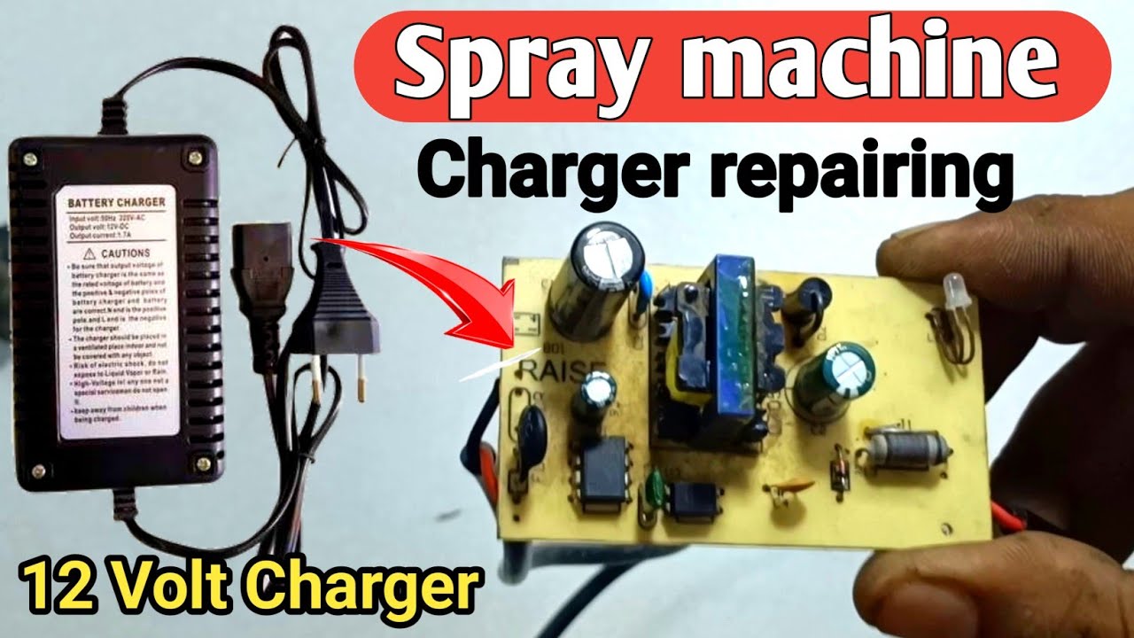 ▶️ Agriculture Spray machine charger repair 12 volt || spray machine Battery charger repair