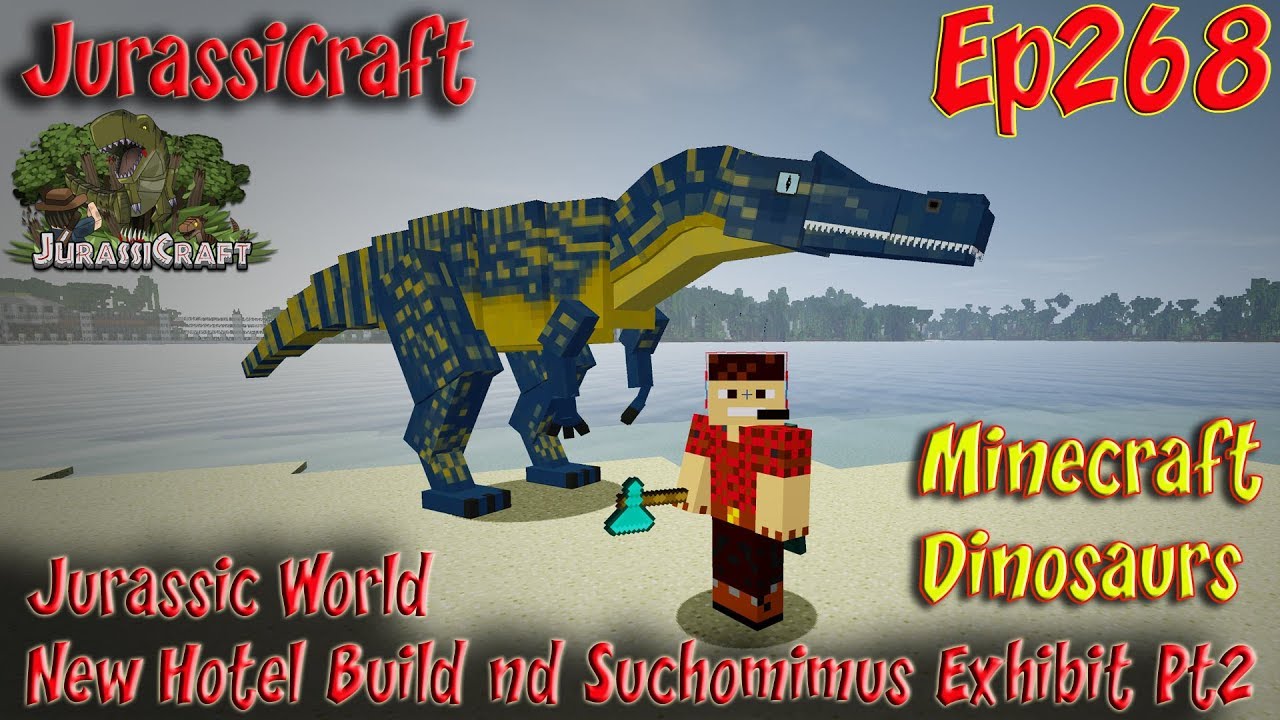 Jurassic World Fallen Kingdom Suchomimus Exhibit New Hotel Pt2 JurassiCraft Ep268