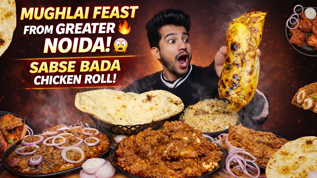 BEST FOOD OF GREATER NOIDA 🤤 MUGHLAI CHICKEN KEEMA, CHICKEN KORMA, CHICKEN CHENGEZI, BIGGEST ROLL 🤩