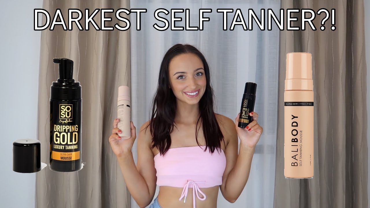 SOSU DRIPPING GOLD LUXURY TANNING MOUSSE vs. BALI BODY ULTRA DARK SELF TANNING MOUSSE REVIEW + DEMO!