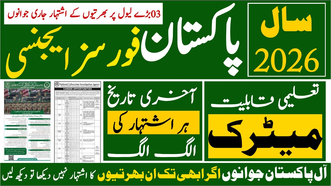 Goverment Of Pakistan 2026 Forces & AgancIes  Latest Jobs | Technical Job Info 1.0