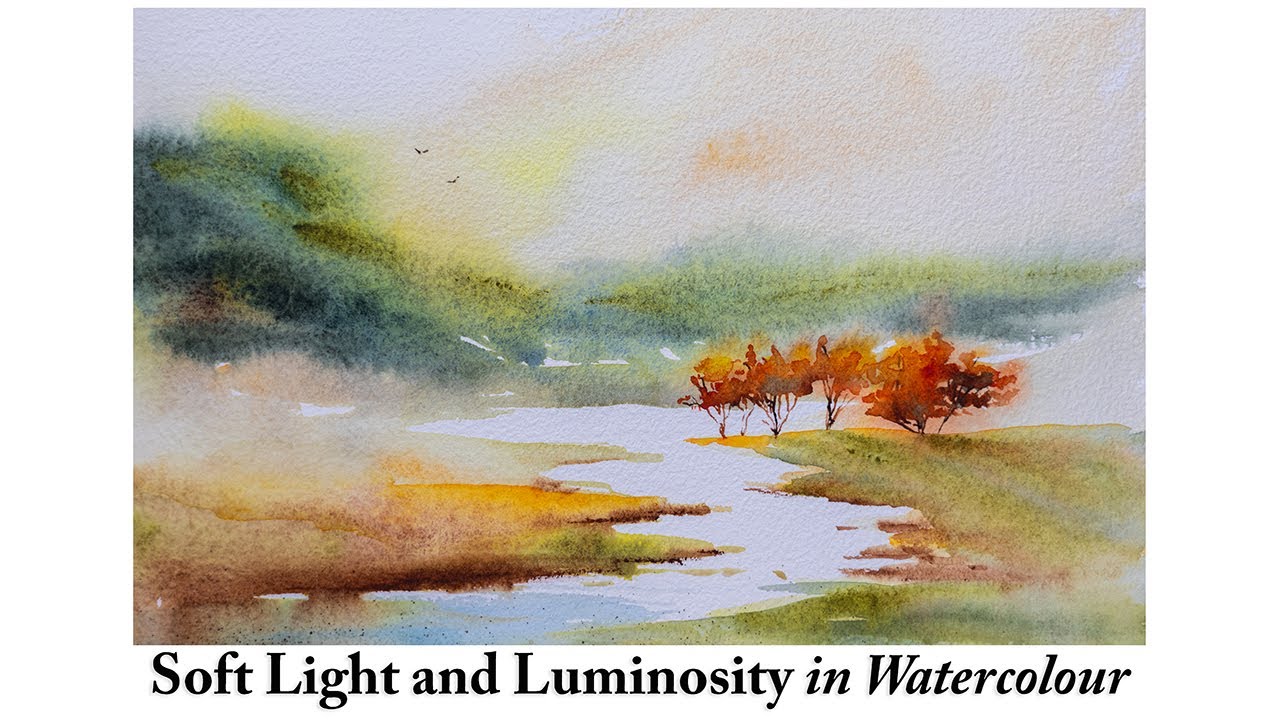 Luminosity & Atmosphere in Watercolour |  Loose Style Wet-on-Wet | Peaceful Landscape Painting Demo