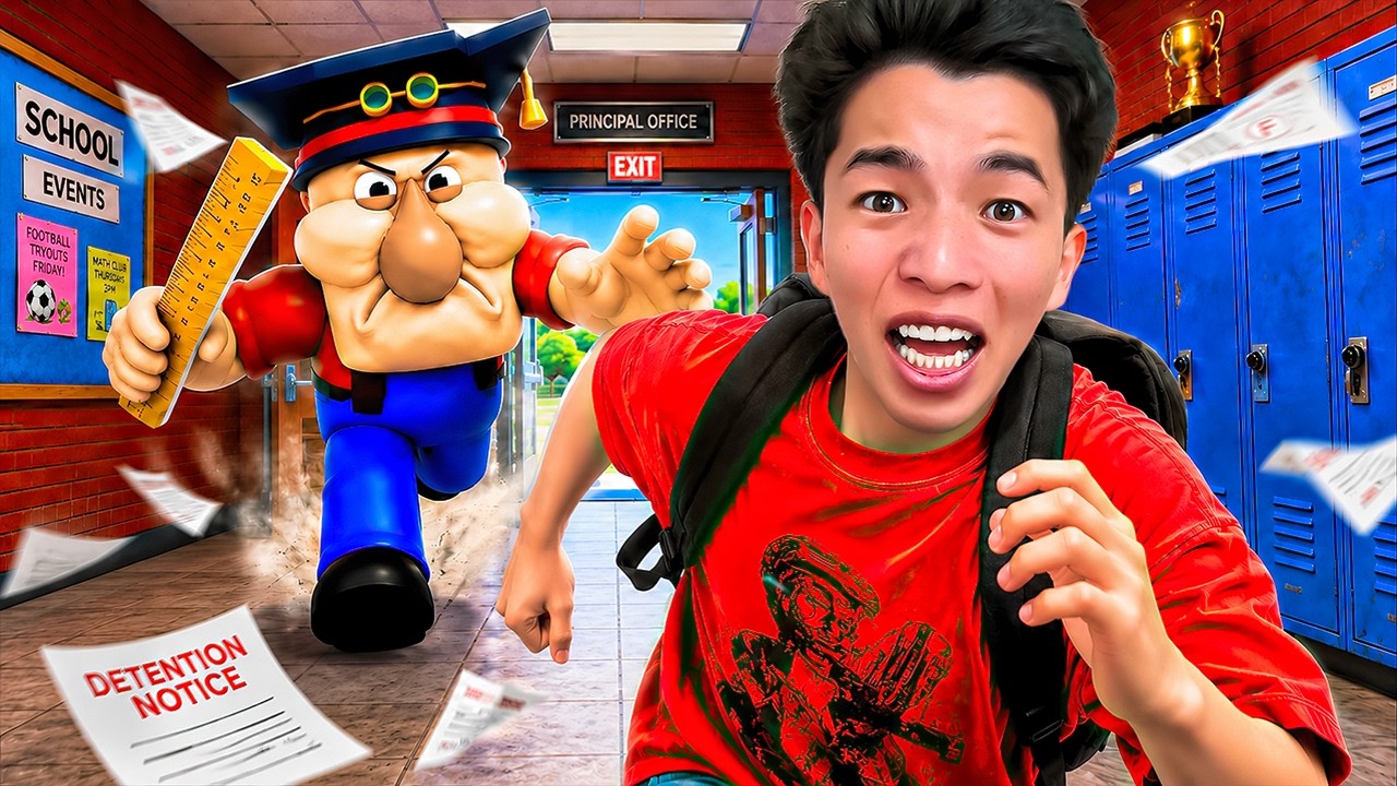 Robloxda qo'rqinchli maktabdan qochamiz ! Qasoskor ustoz !
