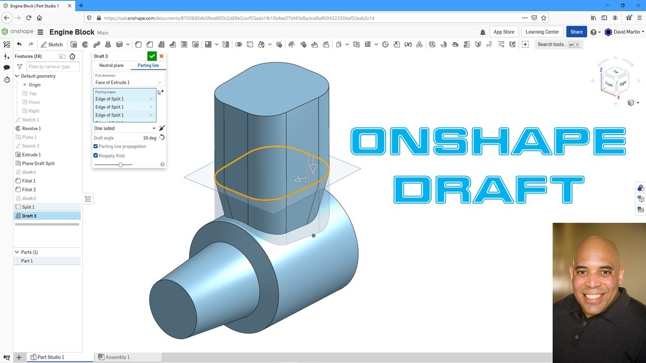 Onshape — Учебное пособие по Part Studio | Черновой вариант