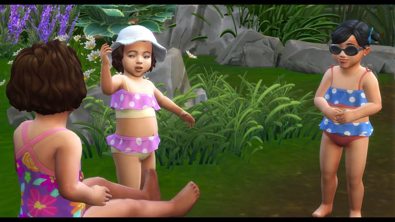 Sims 4 Nanny Challenge Part 35 -Badespaß am See & Maya hilft im Blumenladen aus🐟🌱-