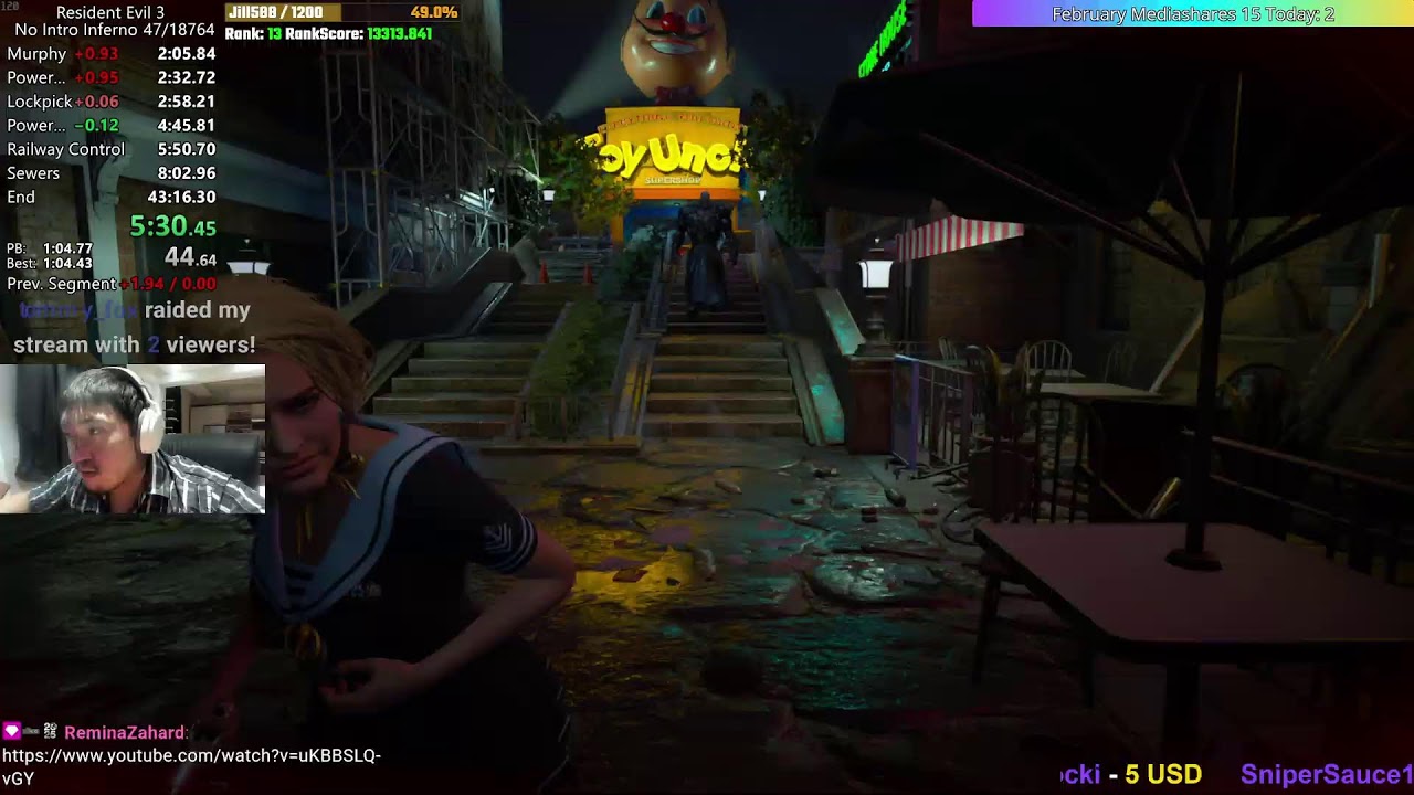 [Live] Resident Evil 3 Inferno Runs