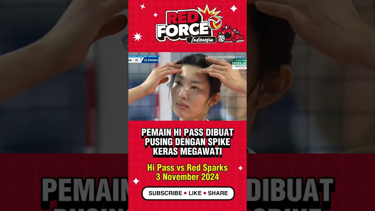 PEMAIN HI PASS DIBUAT PUSING SPIKE KERAS MEGA #megawatiredsparks #redsparks #hipass #kovovleague
