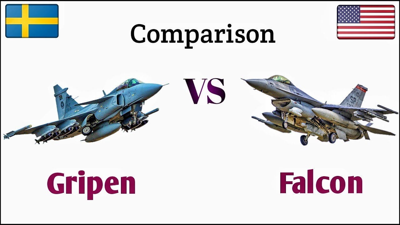 F-16 Fighting Falcon VS Saab JAS Gripen Fighter Jet | Gripen VS F-16 | Military Fighter Jet