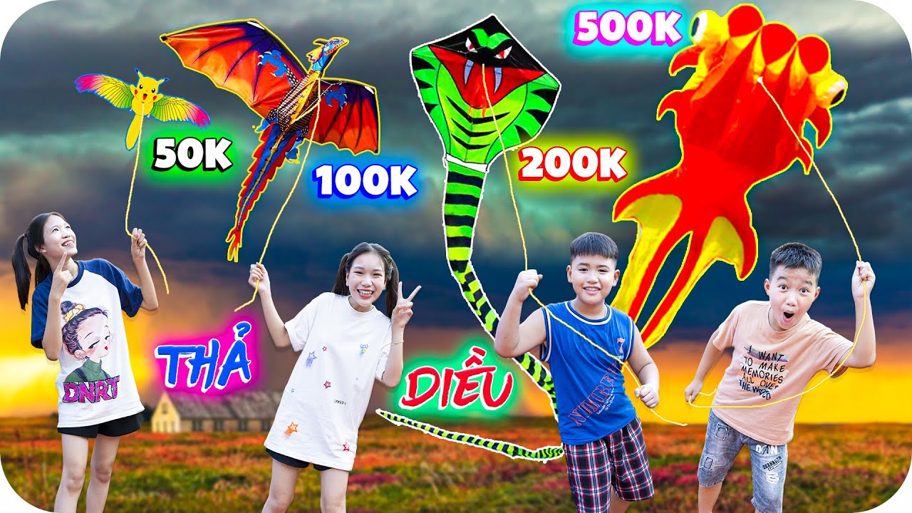 Thả Diều Theo Mệnh Giá Tiền 50k, 100k, 200k, 500k ♥ Minh Khoa TV
