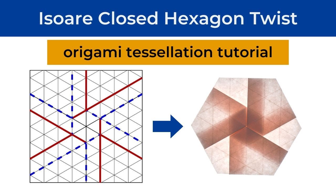 Isoarea Closed Hexagon Twist Origami Tessellation Tutorial