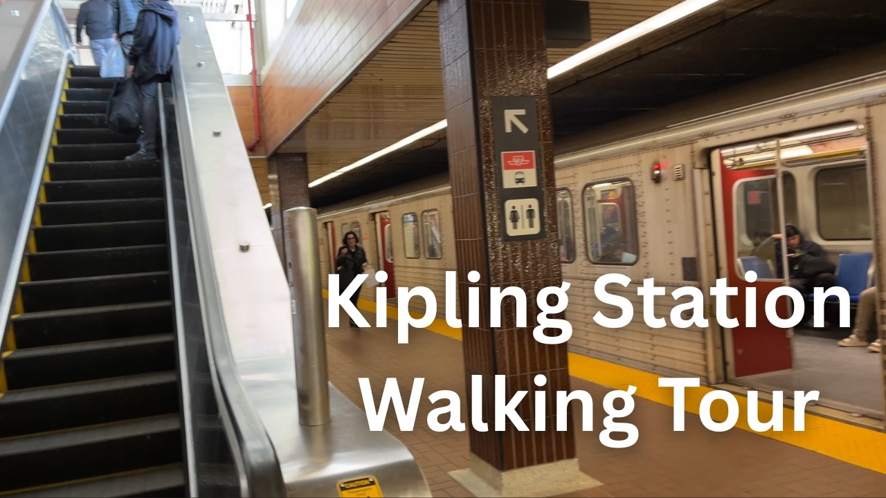 Walking Tour: Kipling TTC to MiWay and GO Platform in 4 Minutes