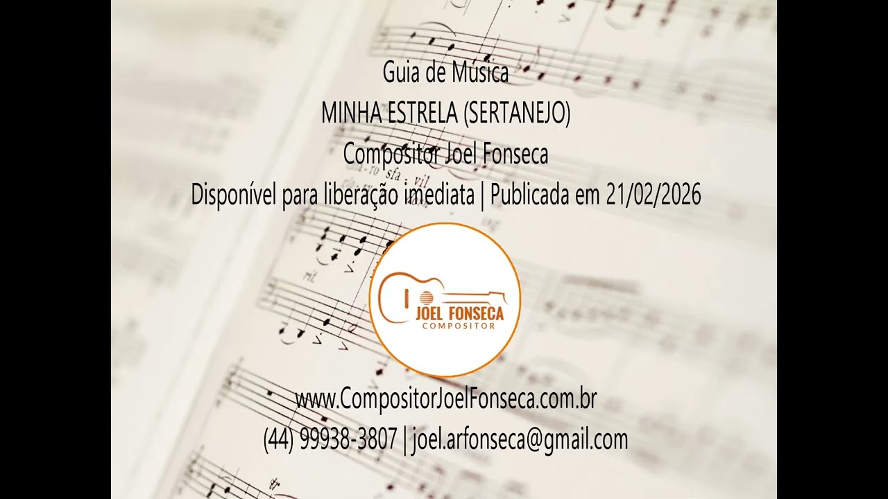 Minha estrela - Sertanejo - Compositor Joel Fonseca - Guia de música disponível