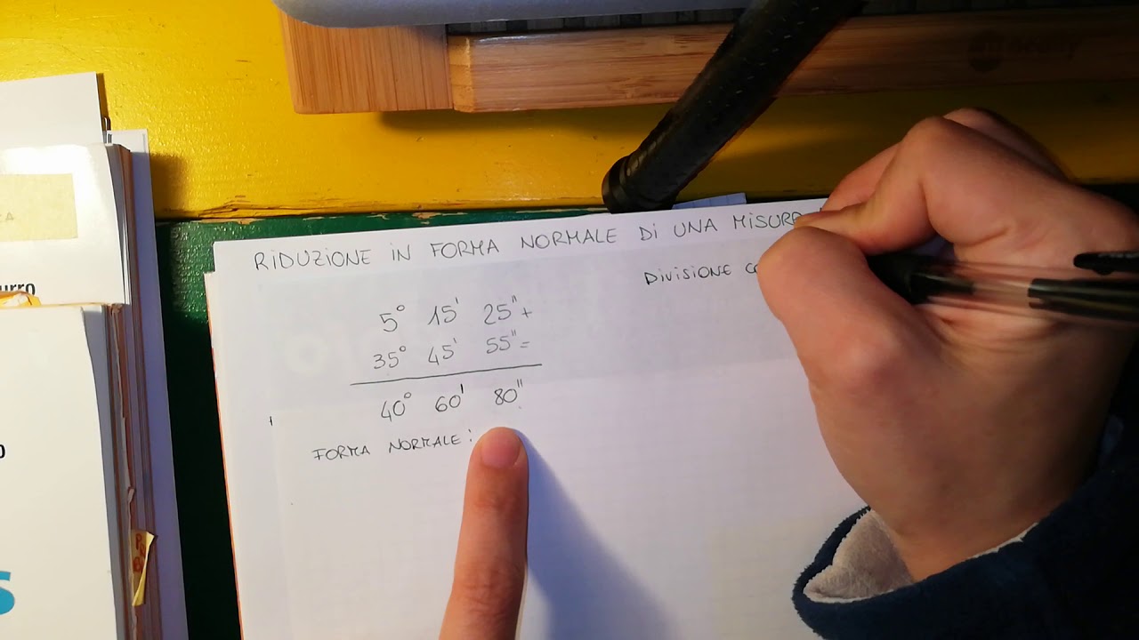 Riduzione in forma normale di misure angolari