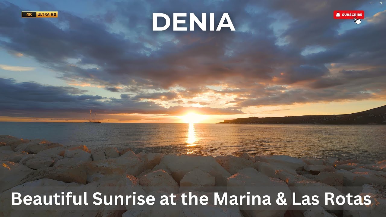 Beautiful Sunrise at Denia Marina & Las Rotas | Spain Travel