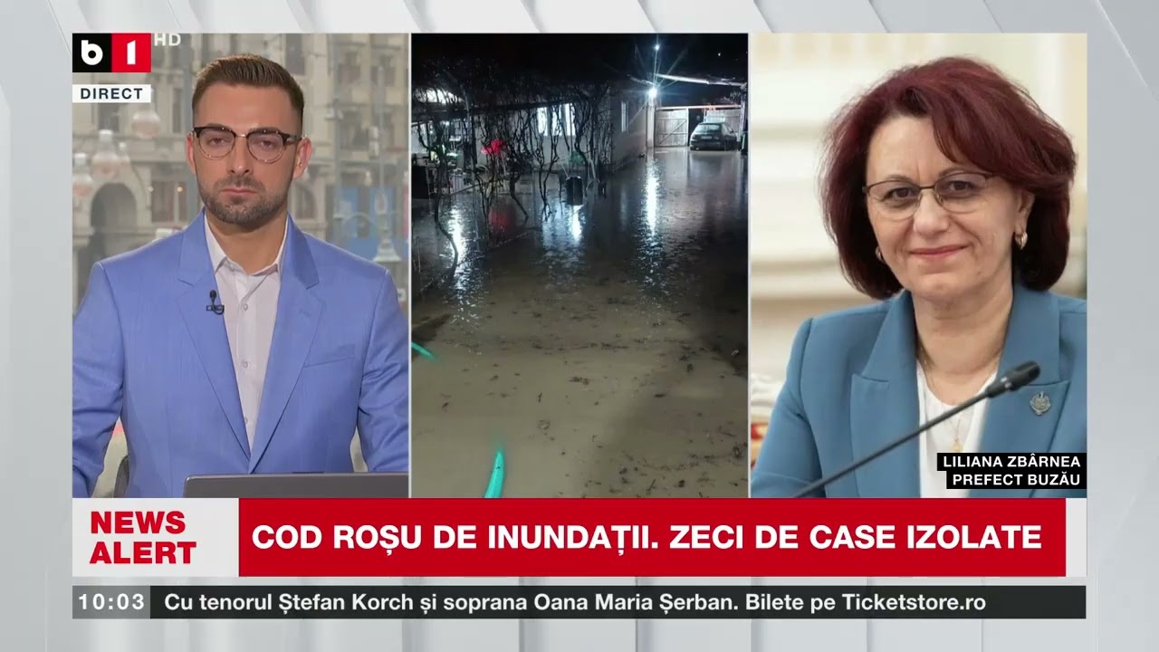 COD ROȘU DE INUNDAȚII ÎN BUZĂU. RO ALERT EMIS_Știri B1TV_6 febr. 2026